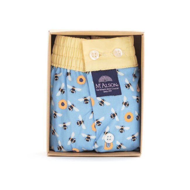 Mc Alson Boxershort Mc Alson - Bijen licht blauw