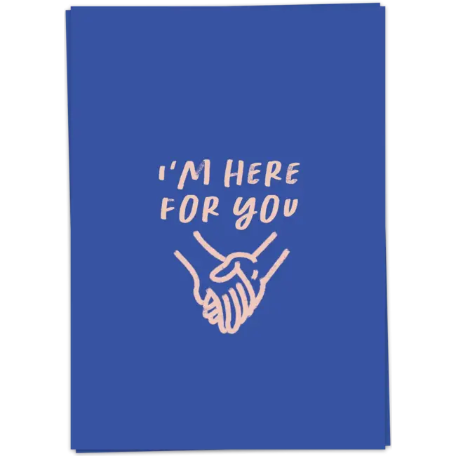 Kaart Blanche Wenskaart - Here for you (dubbel)