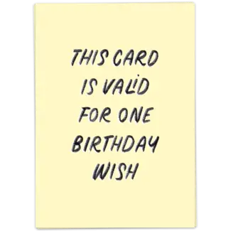 Kaart Blanche Wenskaart - Birthday wish (dubbel)