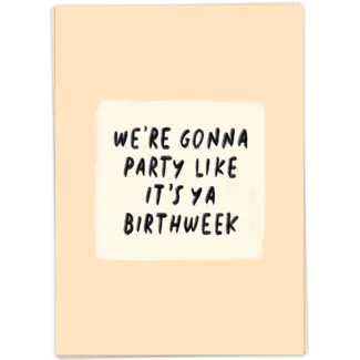 Kaart Blanche Wenskaart - Birthday week (dubbel)