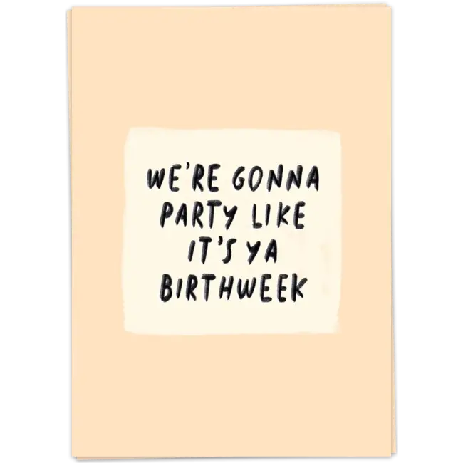 Kaart Blanche Wenskaart - Birthday week (dubbel)
