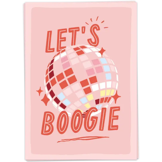 Kaart Blanche Wenskaart - Let's boogie (dubbel)