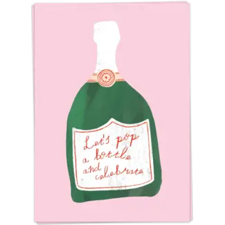 Kaart Blanche Wenskaart - Pop a bottle (dubbel)