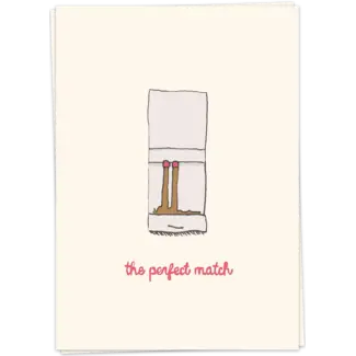 Kaart Blanche Wenskaart - Perfect match (dubbel)