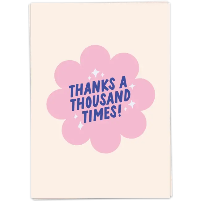 Kaart Blanche Wenskaart - Thousand times  (dubbel)