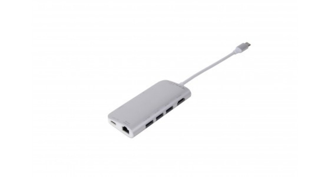 LMP USB-C mini Dock Adapter 8 poort Zilver LMP USB-C mini Dock Adapter 8 poort Zilver