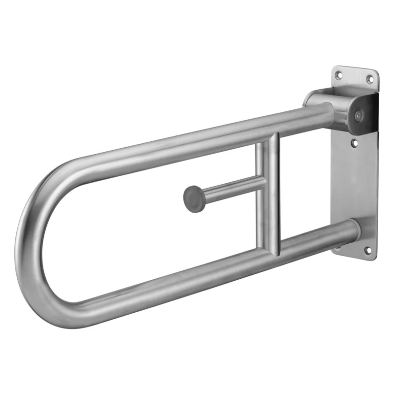 MultiMotion RVS toiletbeugel opklapbaar 60 cm met toiletrolhouder