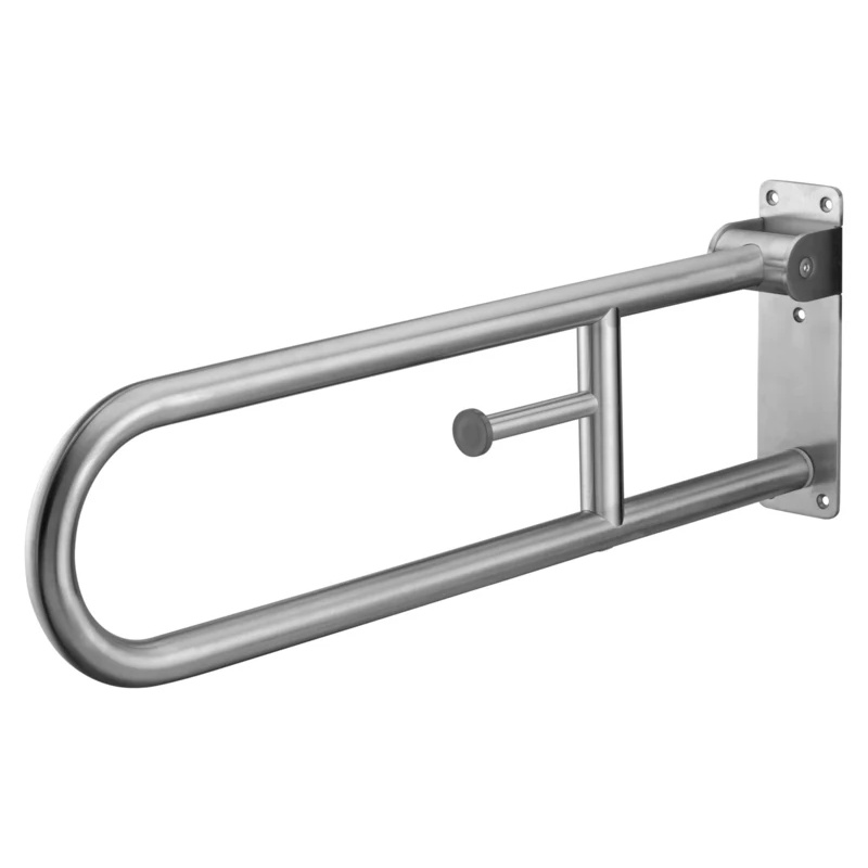 MultiMotion RVS toiletbeugel opklapbaar 76 cm met toiletrolhouder