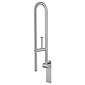 MultiMotion RVS toiletbeugel opklapbaar 76 cm met toiletrolhouder