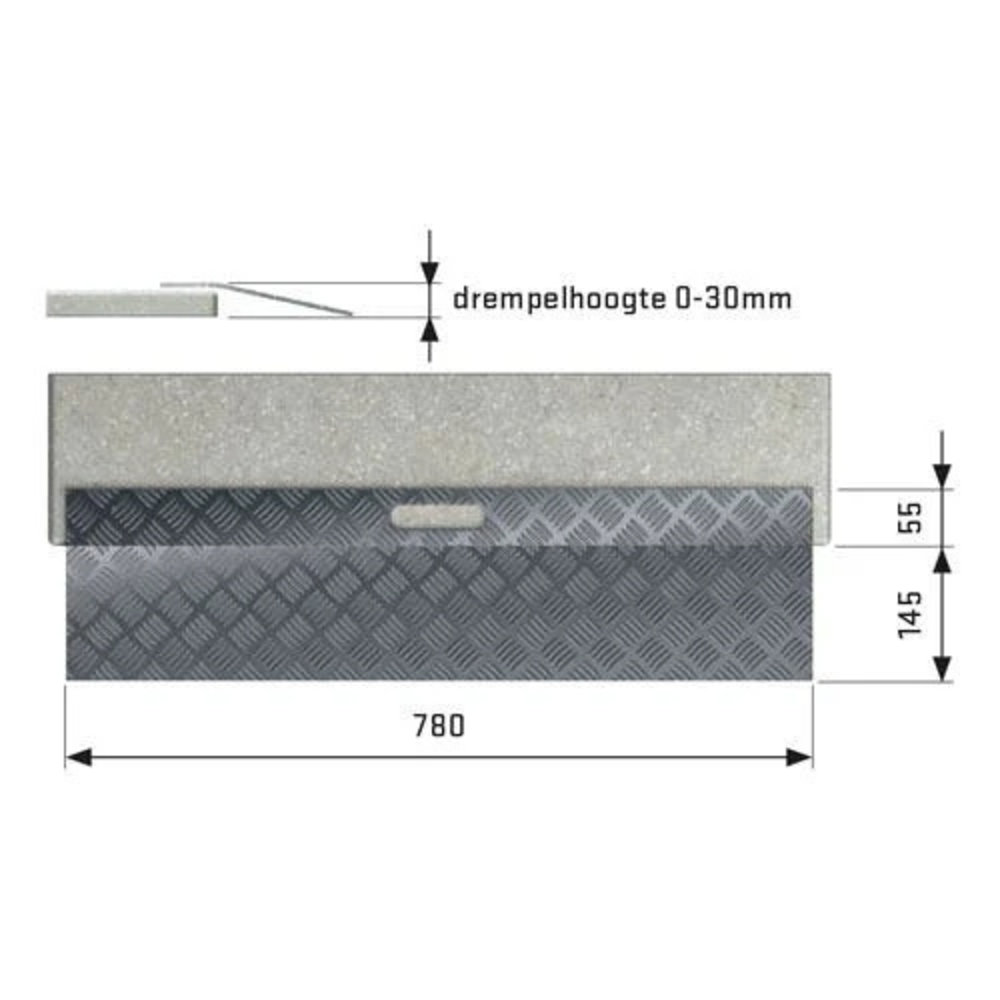 MultiMotion Drempelhulp aluminium (0 t/m 3 cm)