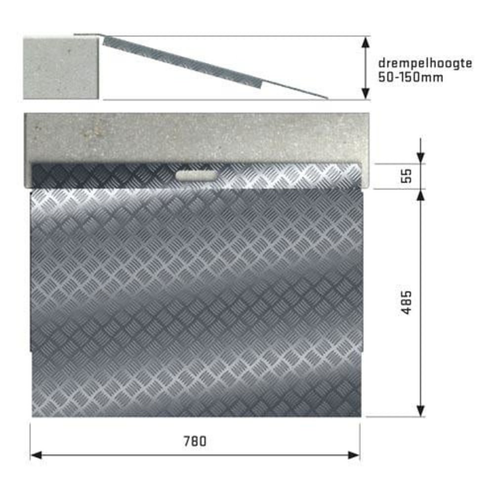 MultiMotion Drempelhulp aluminium (5 t/m 15 cm)