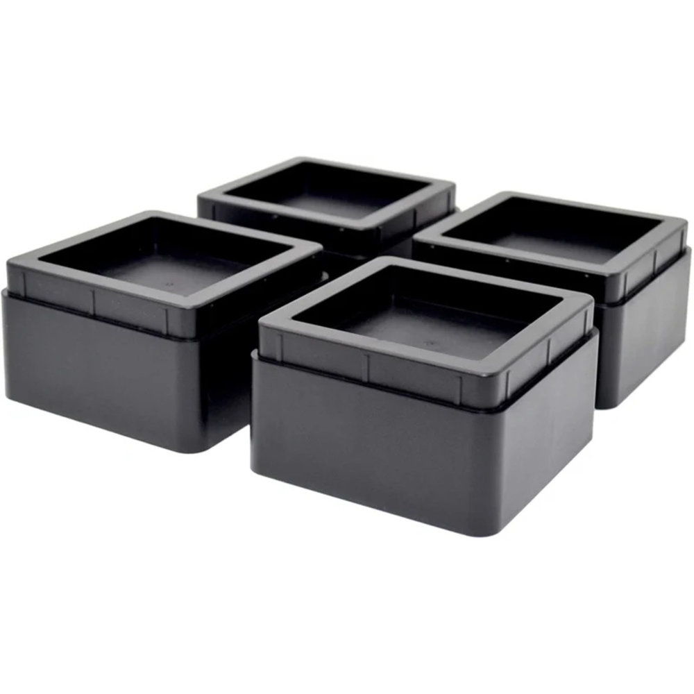 MultiMotion Bedverhogers zwart / meubelverhogers 5 cm (stapelbaar tot 20 cm) Extra sterk 1000 kg