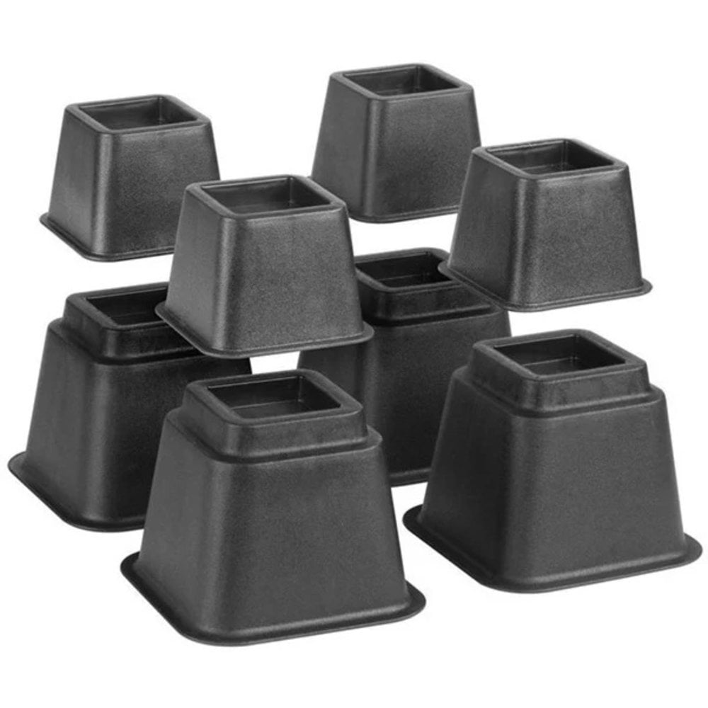 MultiMotion Bedverhogers / Meubelverhogers. Instelbaar tussen 8, 13 en 21 cm - ZWART