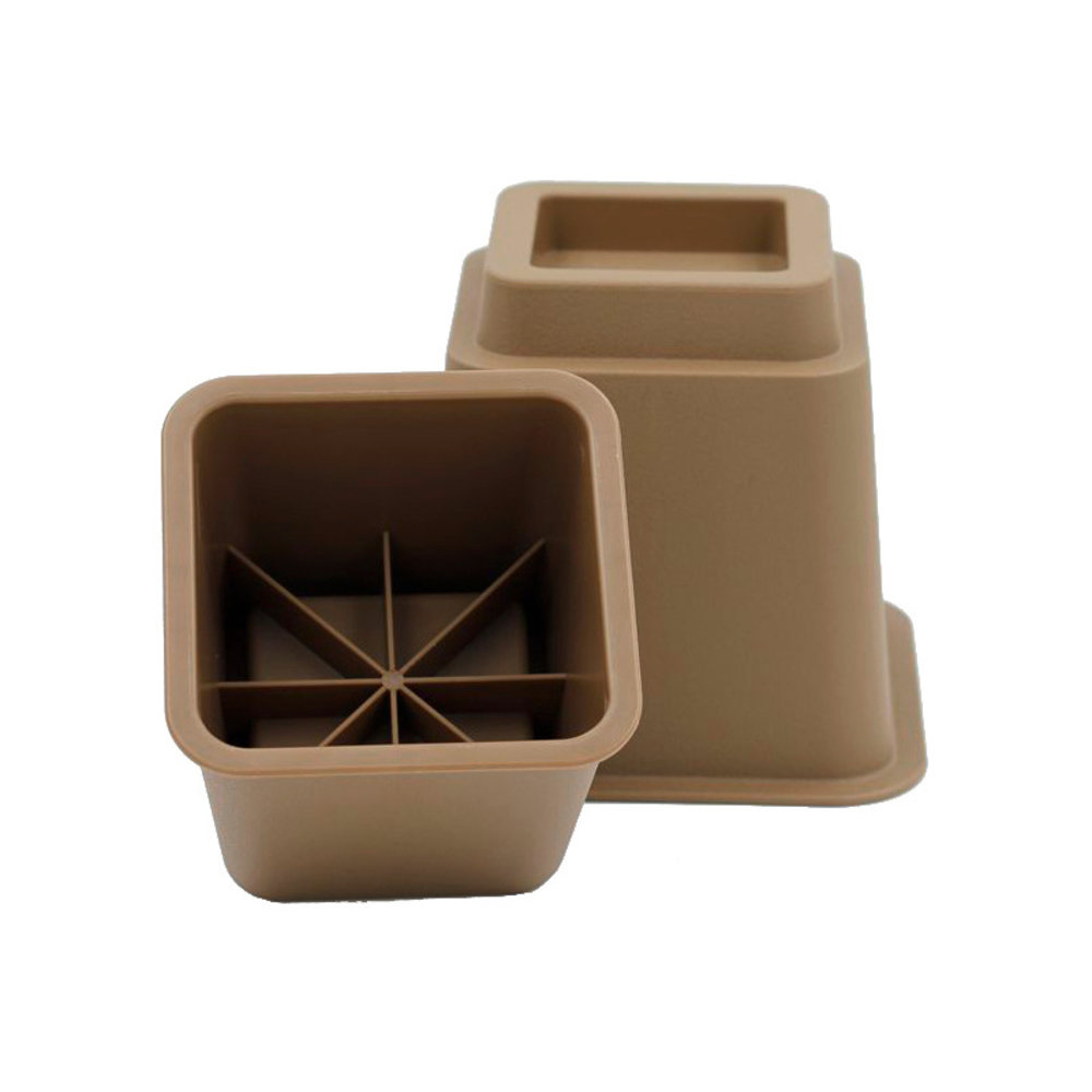MultiMotion Bedverhogers / Meubelverhogers. Instelbaar tussen 8, 13 en 21 cm - BRUIN