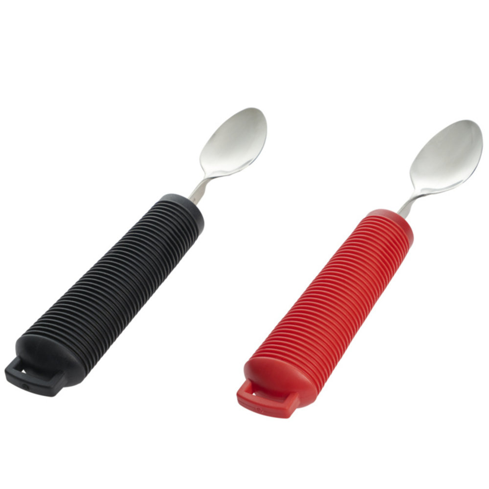 MultiMotion Theelepel - Aangepast bestek - verdikt, buigzaam, extra grip. ZWART