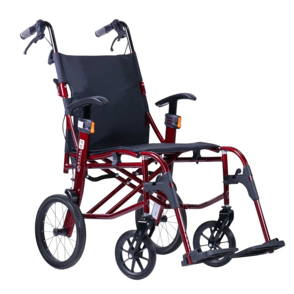 Excel Excel 9.9 lichtgewicht transport rolstoel BLAUW