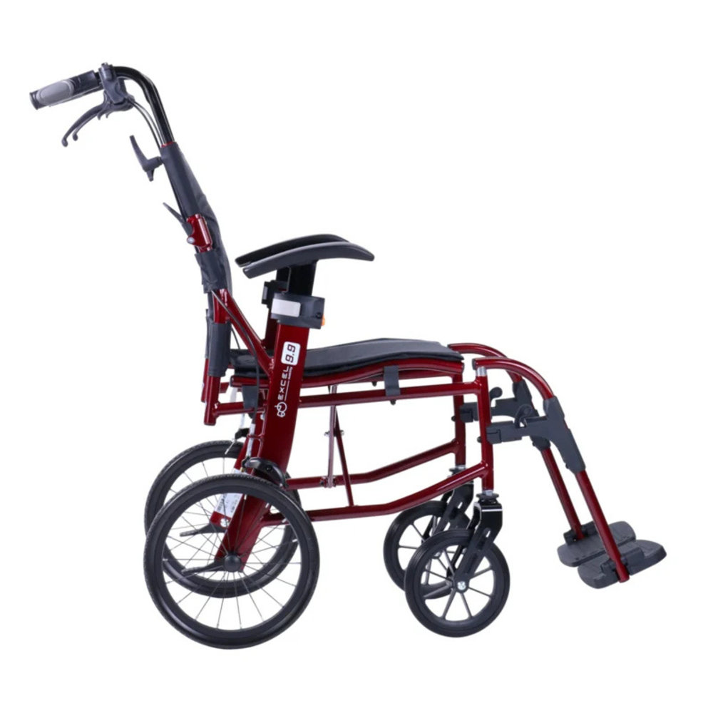 Excel Excel 9.9 lichtgewicht transport rolstoel BLAUW