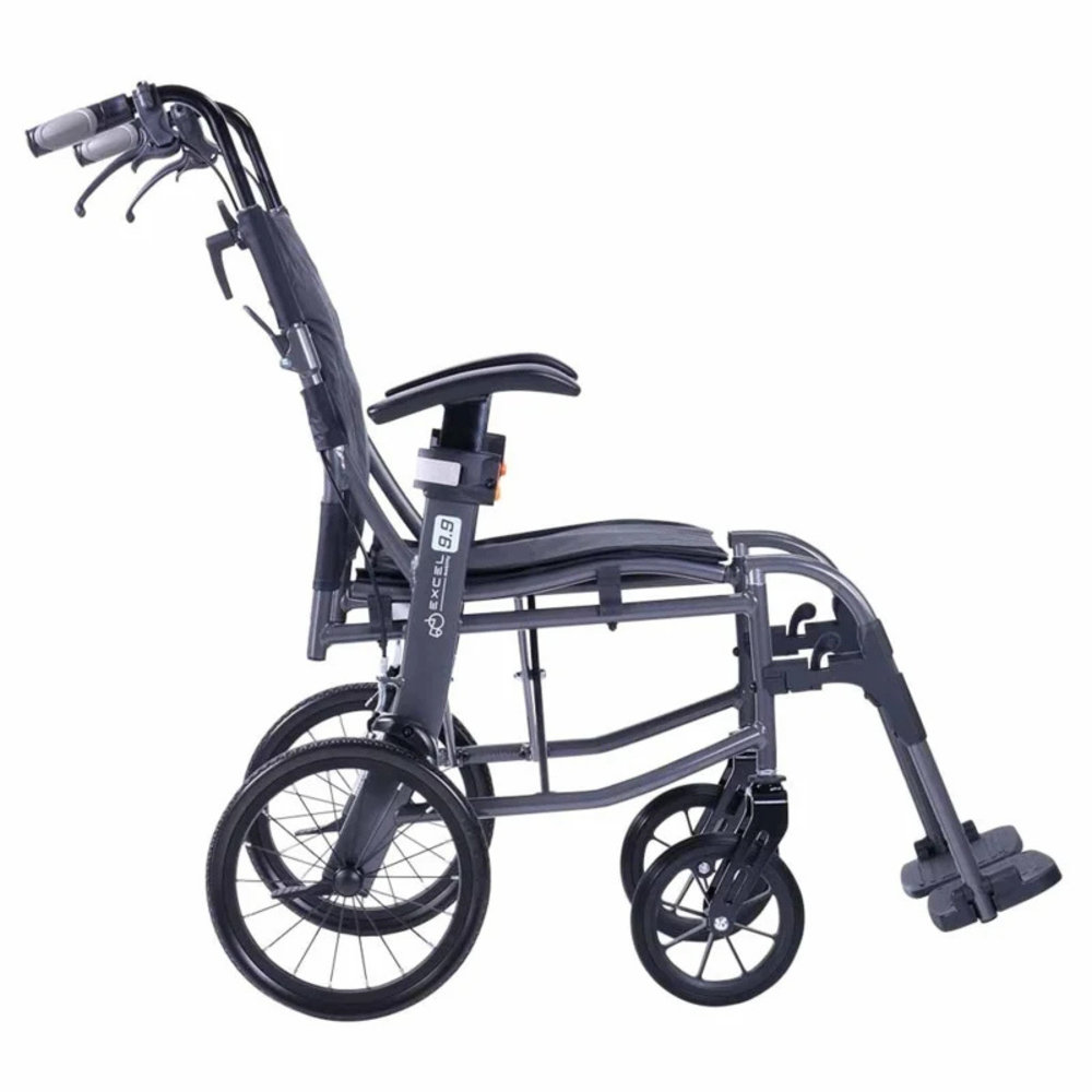 Excel Excel 9.9 lichtgewicht transport rolstoel BLAUW