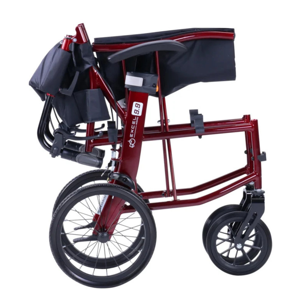Excel Excel 9.9 lichtgewicht transport rolstoel BLAUW
