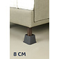 MultiMotion Bedverhogers / Meubelverhogers 8 cm - ZWART