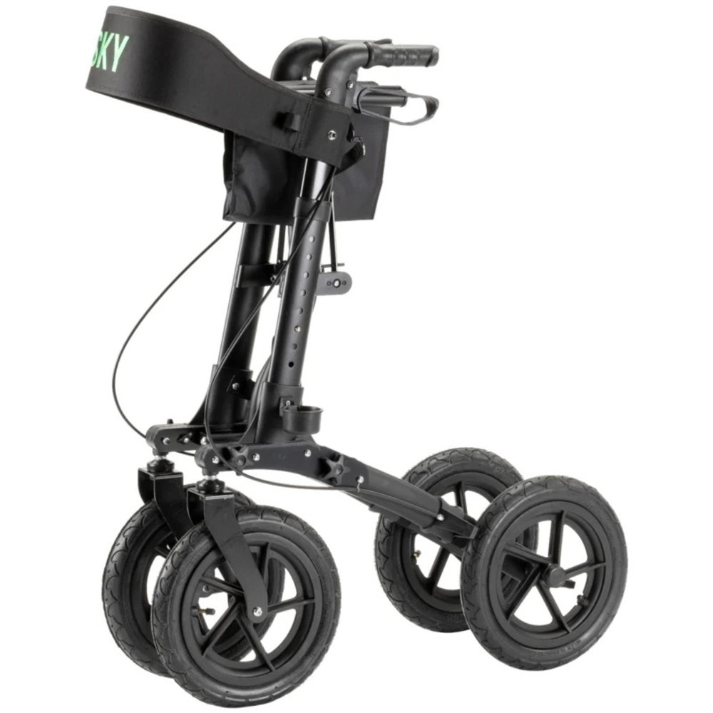 Sky Sky Air lichtgewicht outdoor rollator met luchtbanden - Zwart