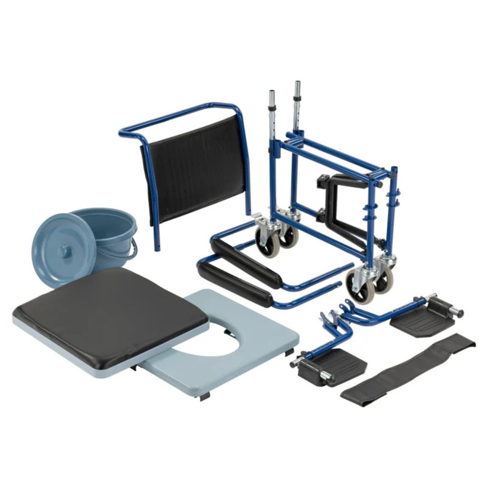 MultiMotion Inklapbare toiletstoel met wielen
