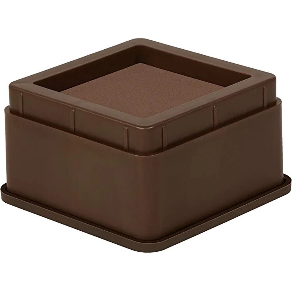 MultiMotion Bedverhogers bruin / meubelverhogers 5 cm (stapelbaar tot 20 cm) Extra sterk 1000 kg
