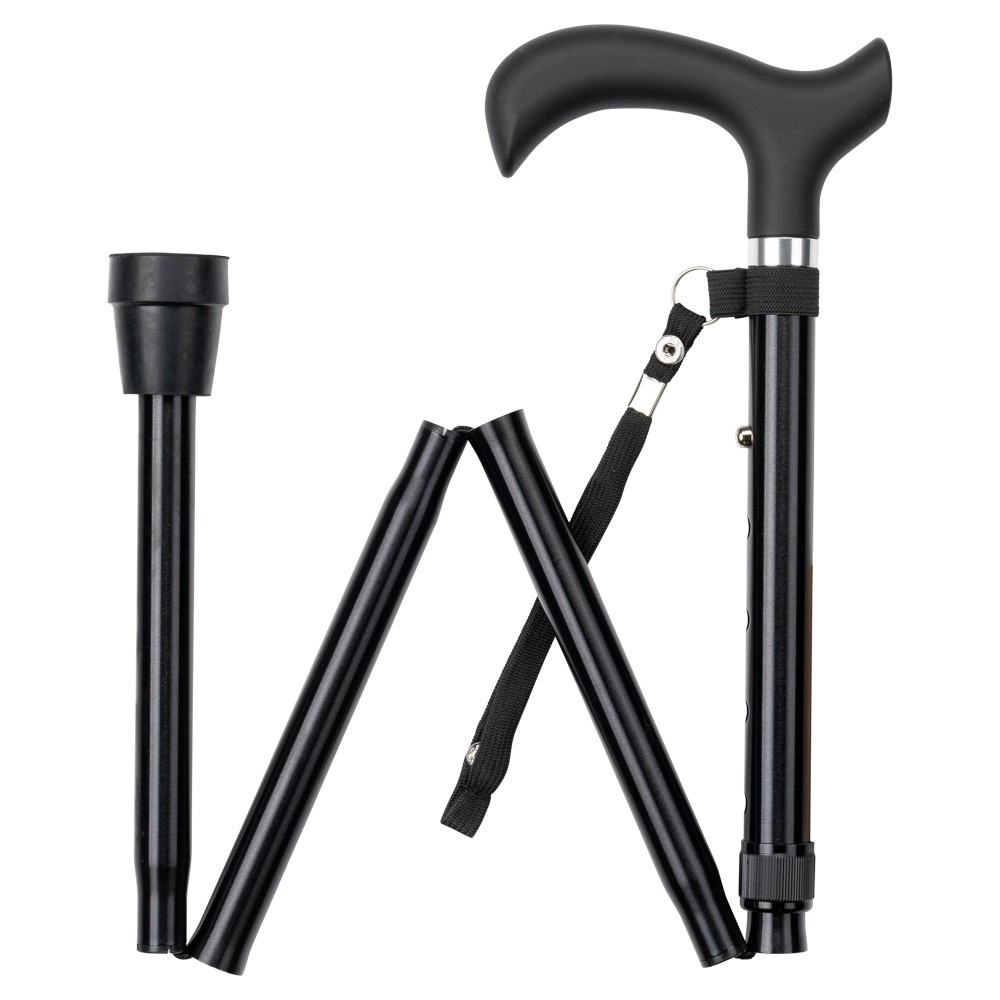 MultiMotion Wandelstok opvouwbaar - Zwart