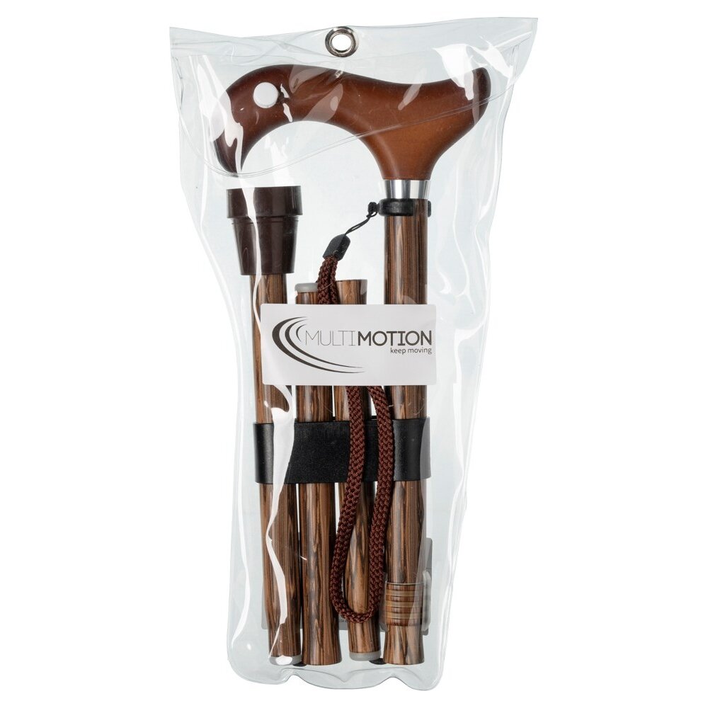 MultiMotion MultiMotion wandelstok opvouwbaar - Hout print