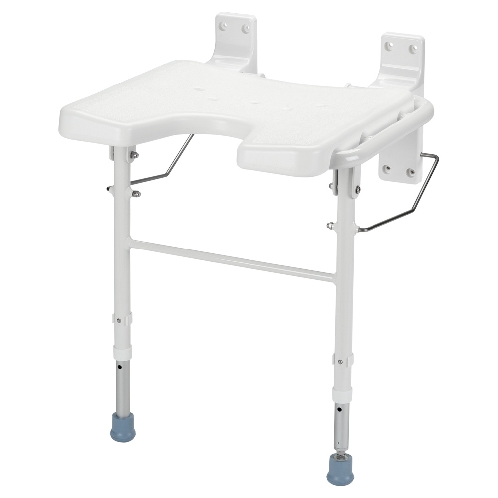 MultiMotion Opklapbaar douchezitje met steunpoten MultiMotion Opklapbaar douchezitje met steunpoten