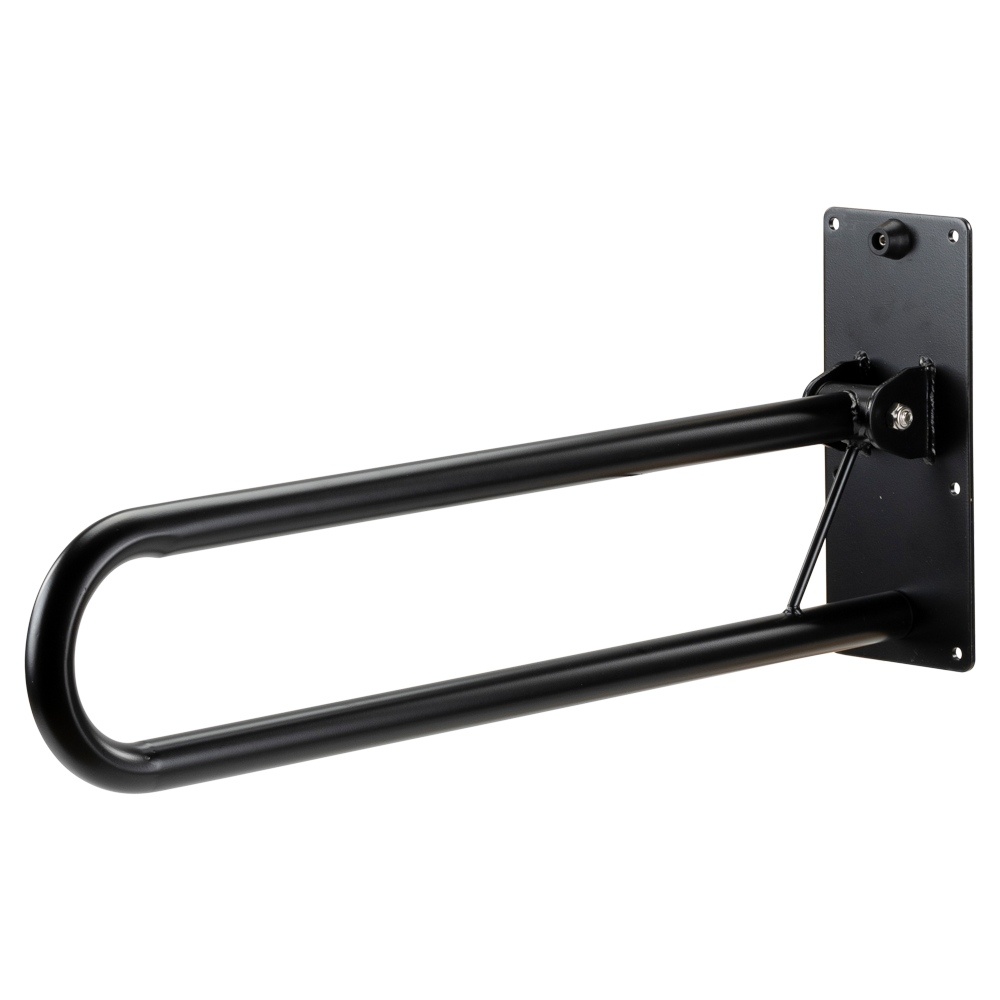 MultiMotion Toiletbeugel opklapbaar 76 cm - Mat zwart