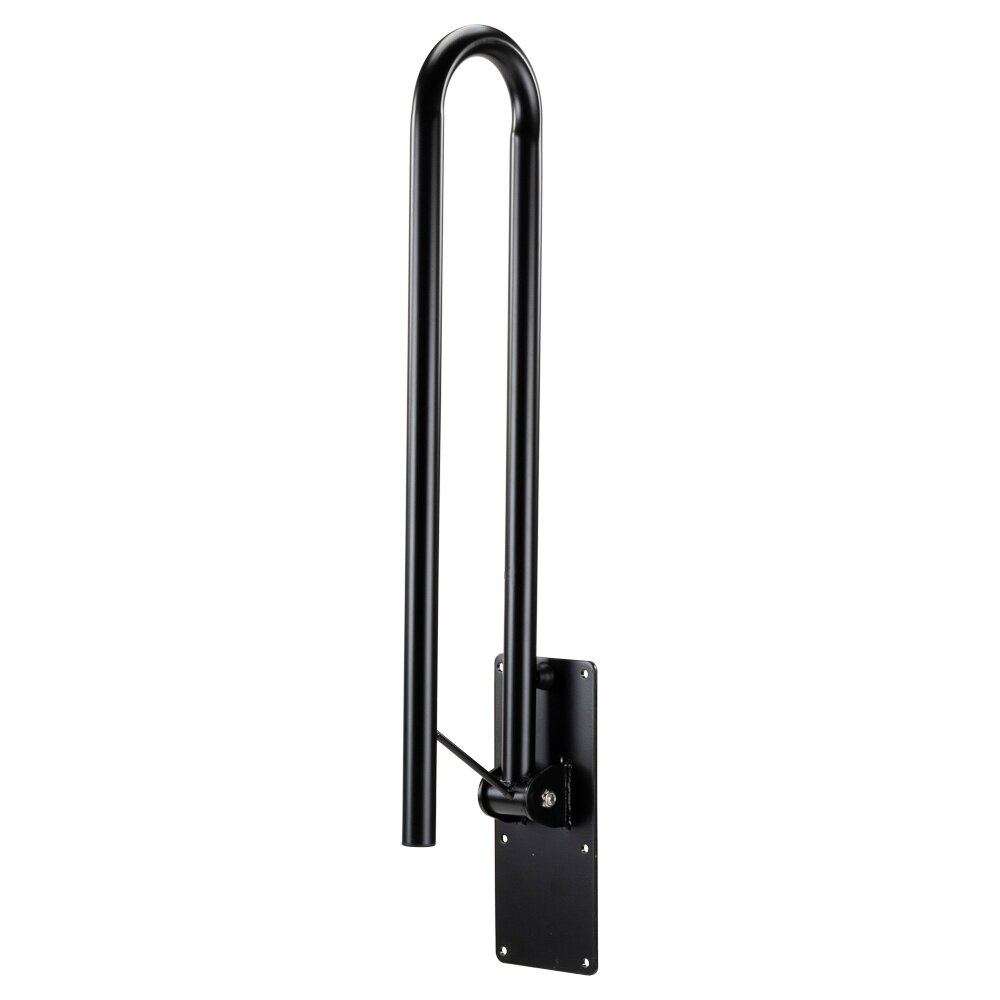 MultiMotion Toiletbeugel opklapbaar 76 cm - Mat zwart