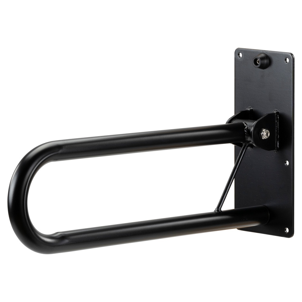 MultiMotion Toiletbeugel opklapbaar 56 cm - Mat zwart