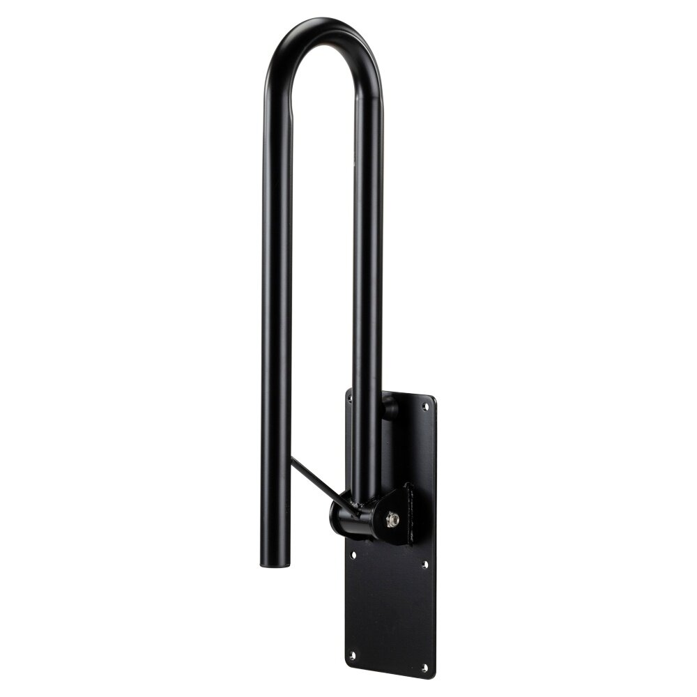 MultiMotion Toiletbeugel opklapbaar 56 cm - Mat zwart