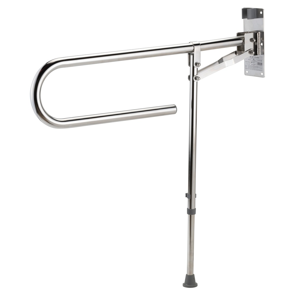 MultiMotion Toiletbeugel met steunpoot 85 cm RVS