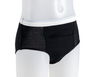 Secobed Wasbaar incontinentie ondergoed onderbroek heren Zwart