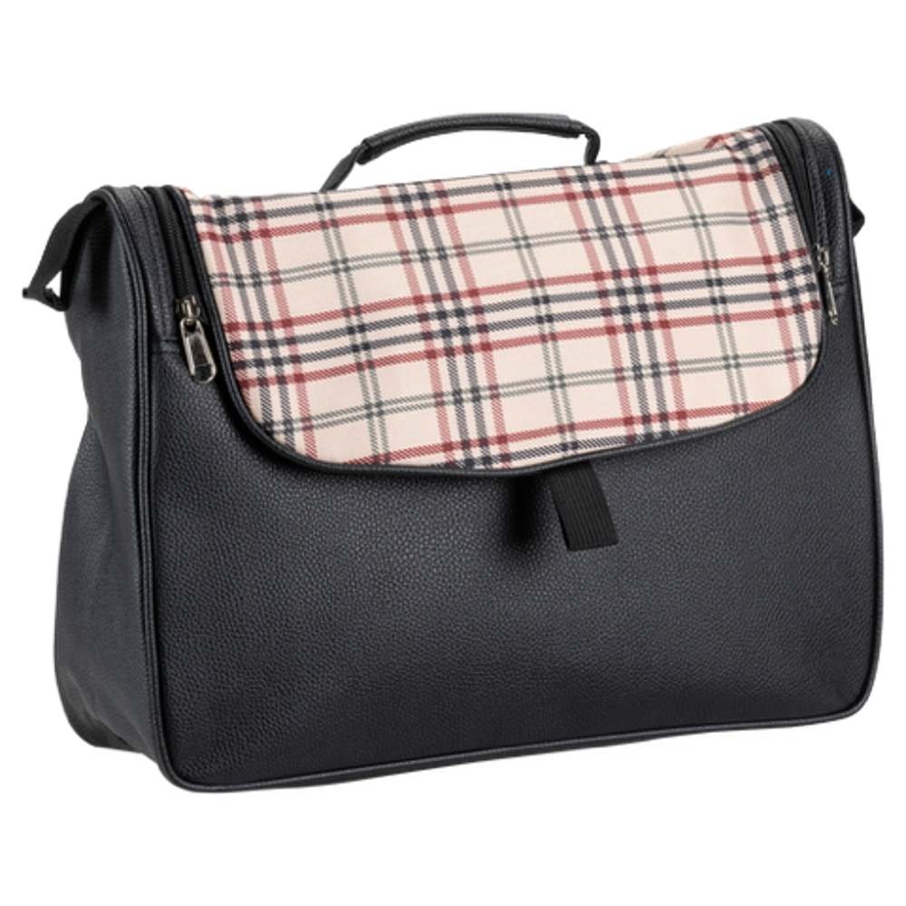 MultiMotion Rollatortas skai leer met ruit motief en ritssluiting