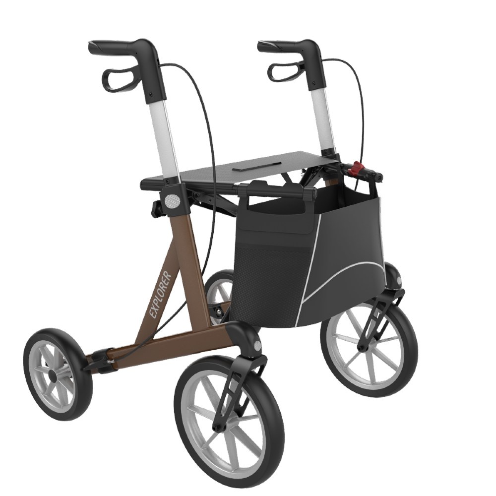 Rehasense Rehasense Explorer outdoor rollator LOW - Bruin