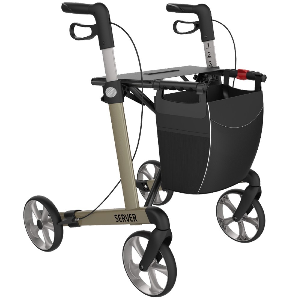 Rehasense Rehasense Server lichtgewicht rollator STANDARD - Champagne