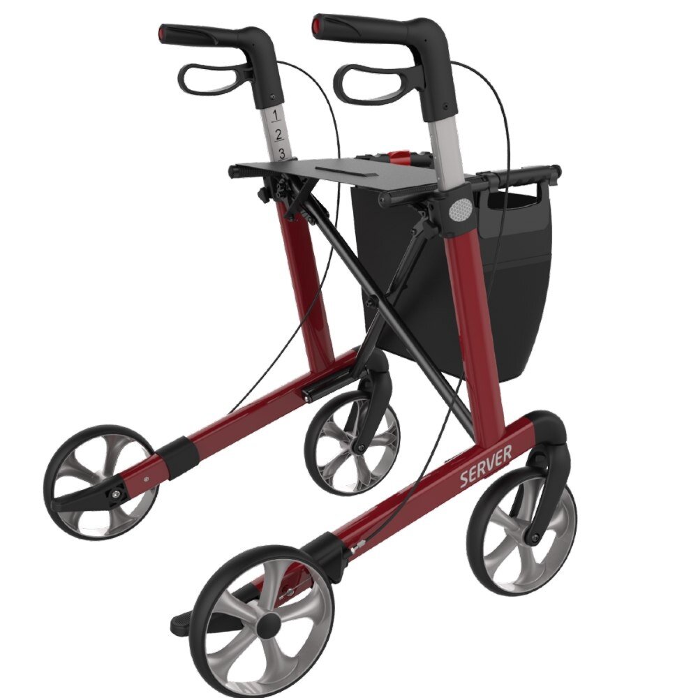 Rehasense Rehasense Server lichtgewicht rollator STANDARD - Rood