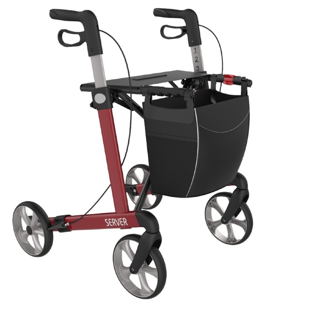 Rehasense Rehasense Server lichtgewicht rollator STANDARD - Rood