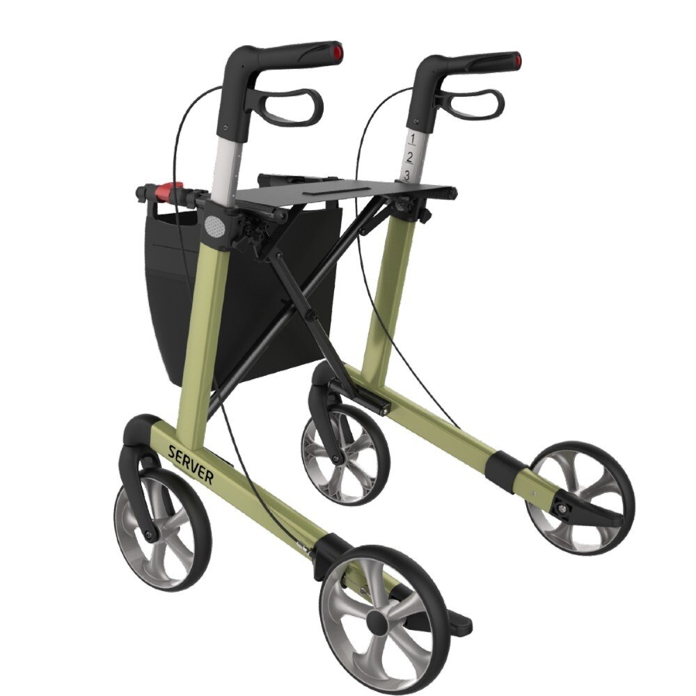 Rehasense Rehasense Server lichtgewicht rollator STANDARD - Olijfgroen