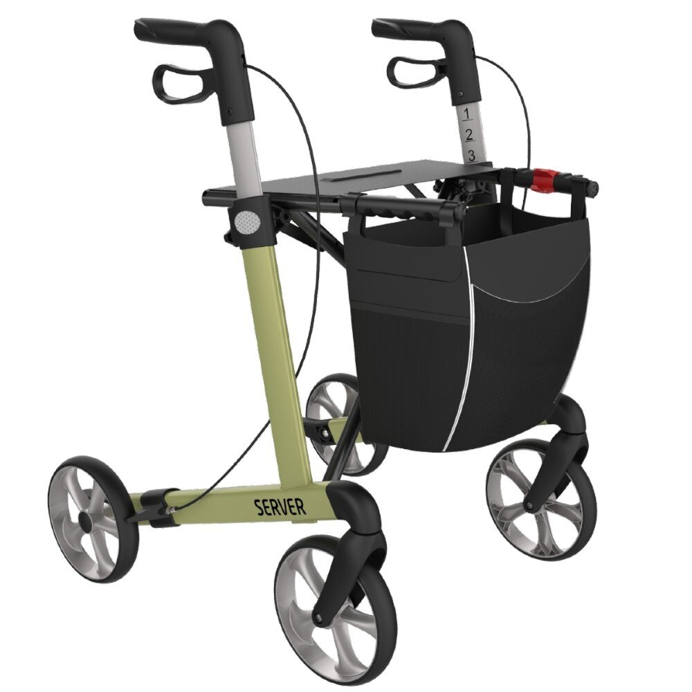 Rehasense Rehasense Server lichtgewicht rollator STANDARD - Olijfgroen