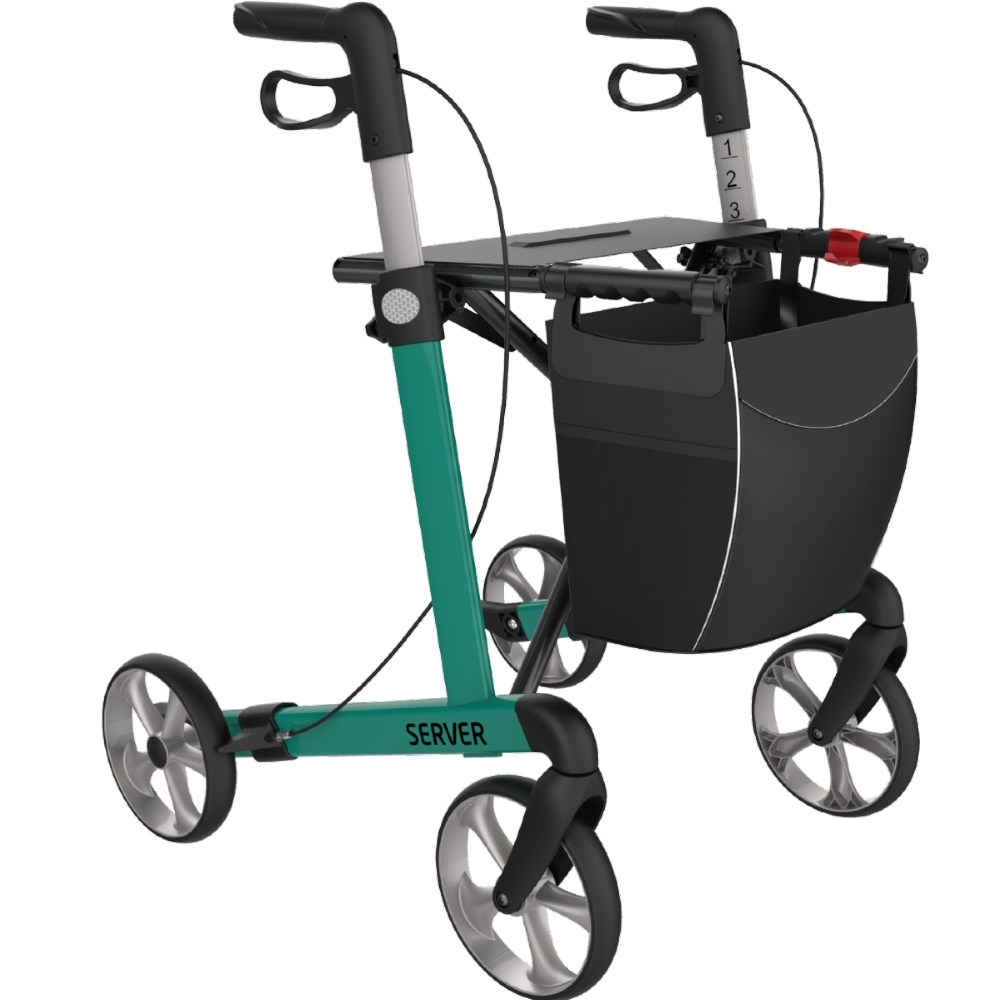 Rehasense Rehasense Server lichtgewicht rollator STANDARD - Turquoise
