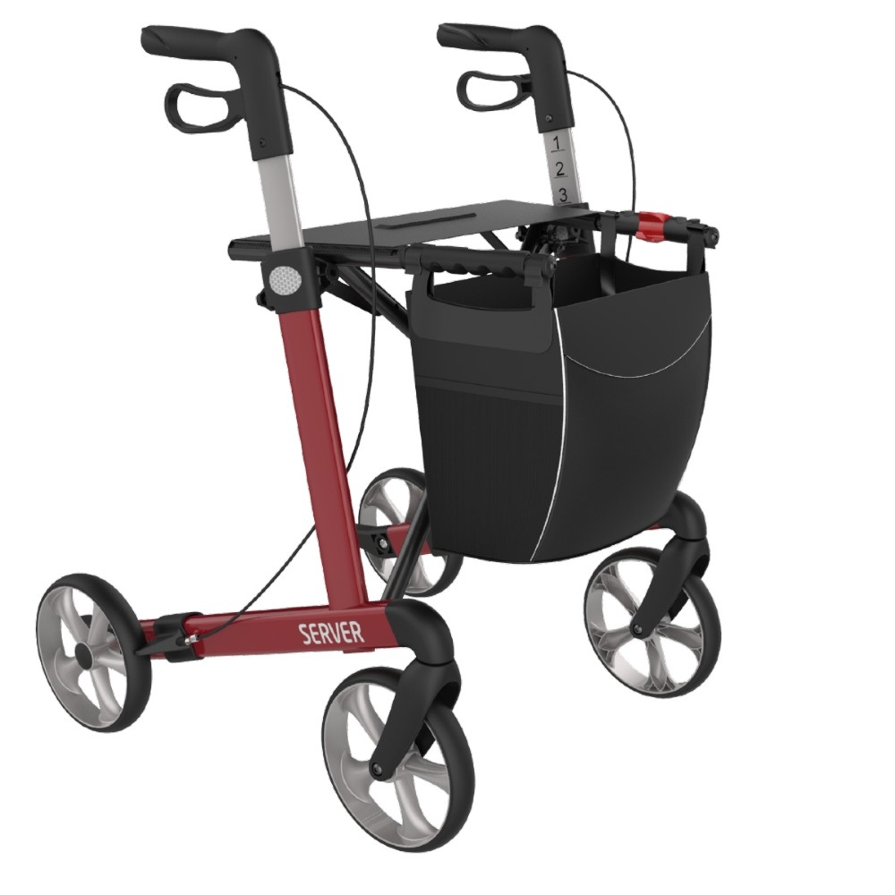 Rehasense Rehasense Server lichtgewicht rollator LOW - Rood