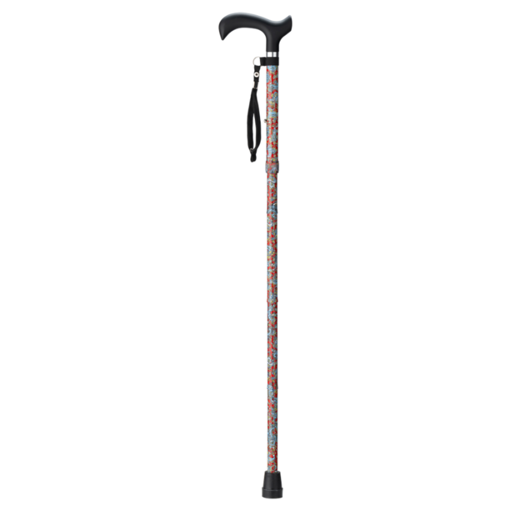 MultiMotion Wandelstok opvouwbaar - Rood Paisley
