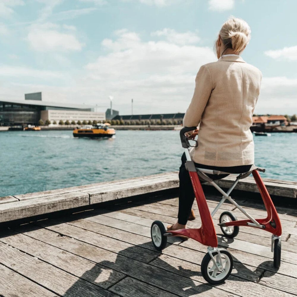 By ACRE By ACRE Carbon ultralight rollator Wide - Rood