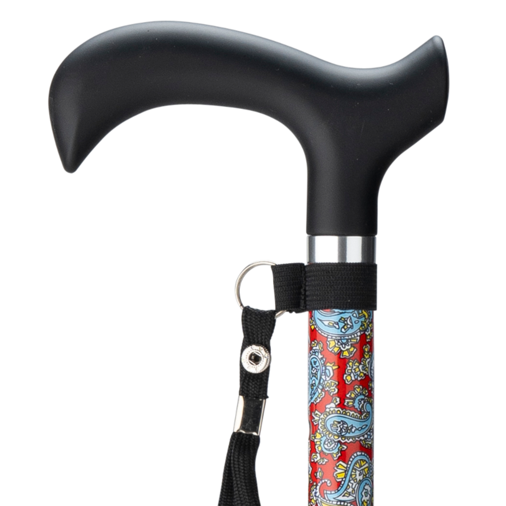 MultiMotion Wandelstok opvouwbaar - Rood Paisley