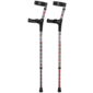 MultiMotion Elleboogkrukken ergonomisch met blauw/rood geruite print