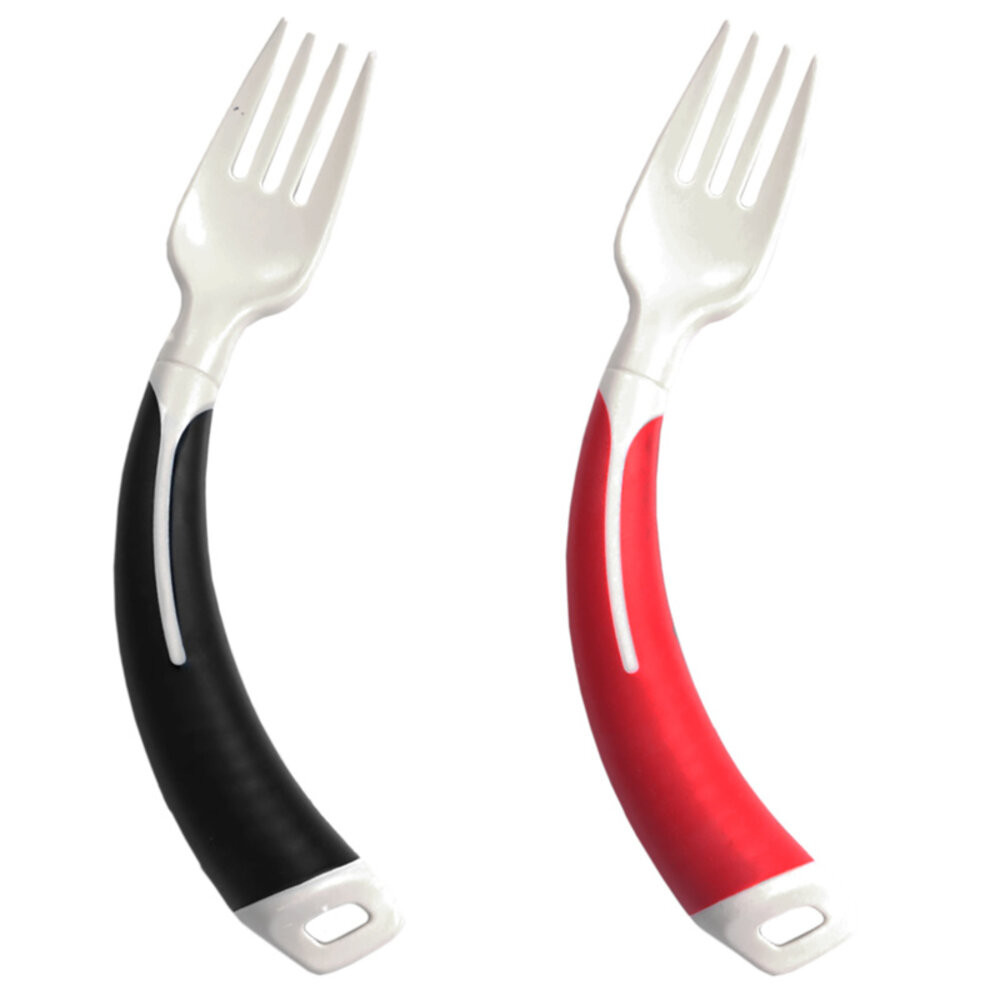 MultiMotion Vork linkshandig, gebogen - Aangepast bestek - ROOD